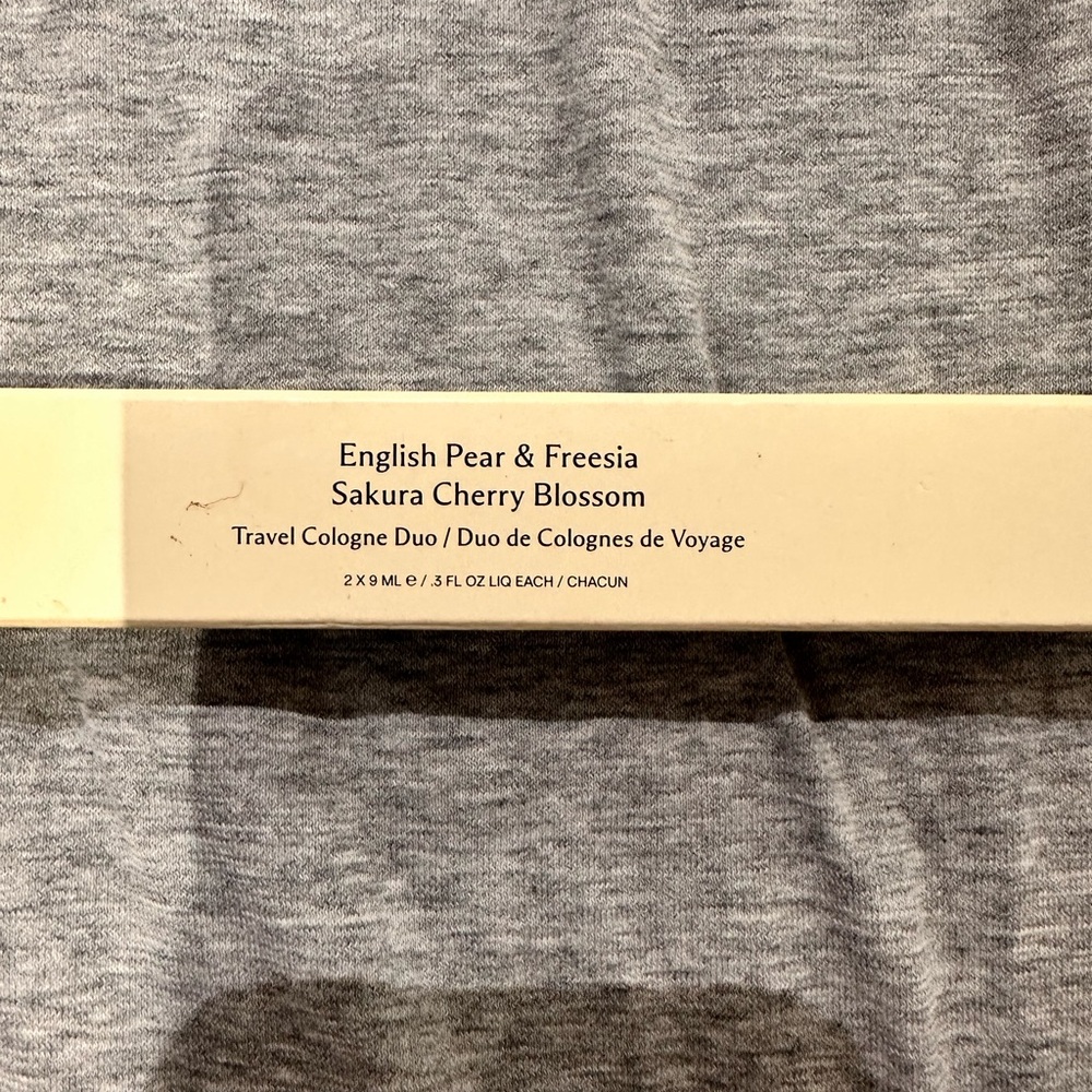 English Pear & Freesia + Sakura Cherry Blossom Travel Cologne Duo - Cream